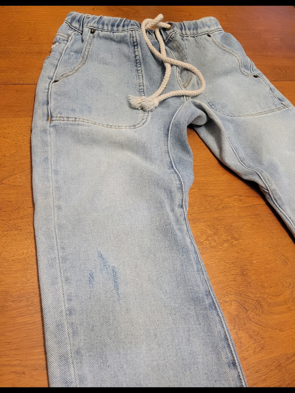 One Teaspoon Light Blue Drawstring Jeans - Picture 2 of 14